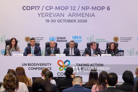 مؤتمر صحفي مخصّص لمؤتمر المناخ العالمي (COP17) الذي سينعقد في يريفان-صور-