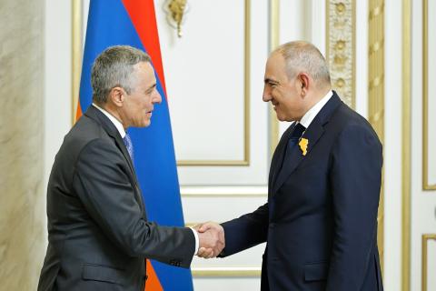 Վարչապետն ընդունել է ԵԱՀԿ գործող նախագահ, Շվեյցարիայի արտաքին հարաբերությունների դաշնային դեպարտամենտի ղեկավարին