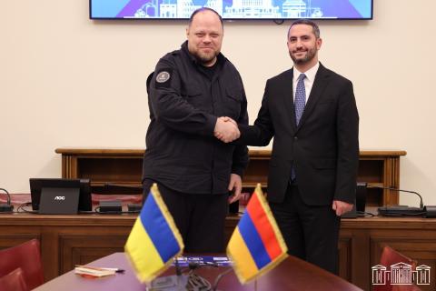 Ռուբեն Ռուբինյանը հանդիպել է Ուկրաինայի Գերագույն ռադայի նախագահ Ռուսլան Ստեֆանչուկի հետ