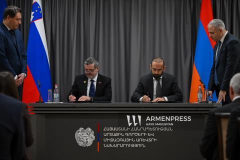ՀՀ ԱԳՄԱ նախարար Արարատ Միրզոյանի և Սլովենիայի Հանրապետության արտաքին և եվրոպական գործերի նախարար Տոնե Կայզերի համատեղ ասուլիսը