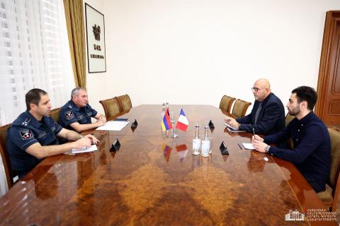 Հայաստան-Ֆրանսիա համագործակցություն՝ փրկարարական կարողությունների ամրապնդման ուղղությամբ. ՓԾ տնօրենն ընդունել է Ֆրանսիայի դեսպանության ներքին անվտանգության կցորդին