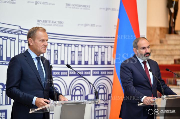 Դոնալդ Տուսկ, Նիկոլ Փաշինյան