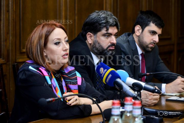 Conférence de presse de la délégation de l'Assemblée nationale 
d'Arménie à Euronest