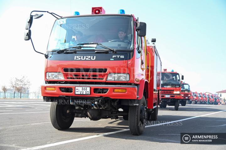 Le Japon a remis 22  fourgons d'incendie à l'Arménie
