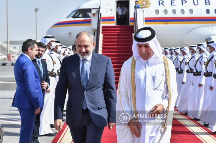 Nikol Pashinyan est arrivé au Qatar pour la première fois en 
visite officielle