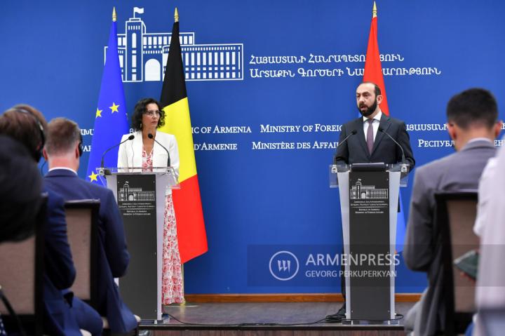 Пресс-конференция министров иностранных дел 
Армении и Бельгии