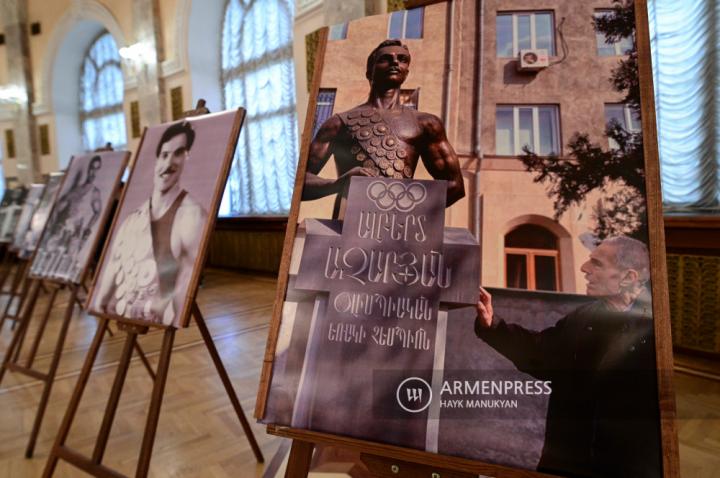 Legendary artistic gymnast Albert Azaryan lying in repose 