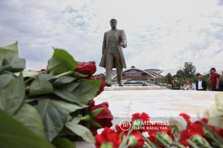 Inauguration of Karen Demirchyan statue in Yerevan 