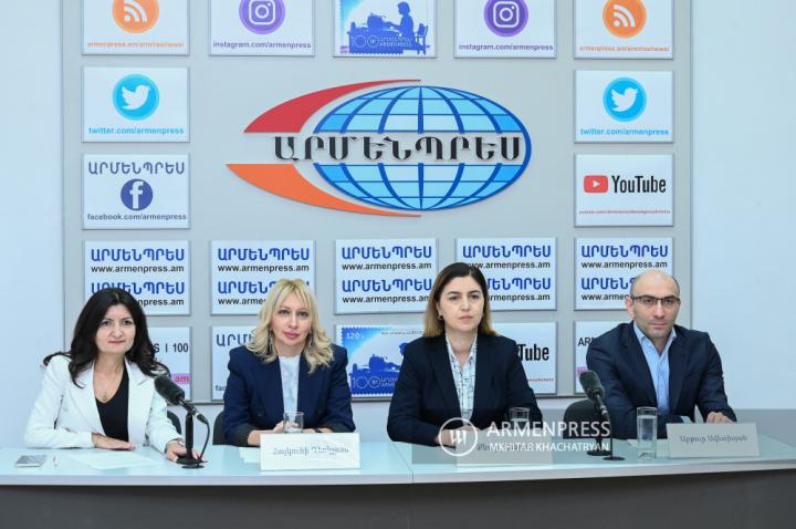 Press conference of Knar Ghonyan, Head of the Department 
of Medical Assistance Policy at the Ministry of Healthcare, 
Haykuhi Geokchyan, oncology adviser at the Ministry of 
Healthcare, A