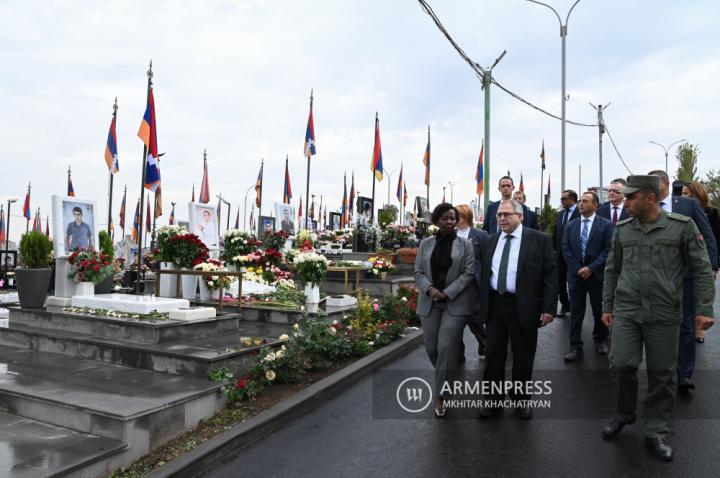 Secretary General of the International Organisation of La 
Francophonie (OIF) Louise Mushikiwabo visits Yerablur