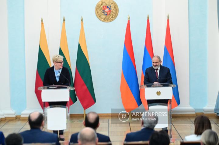 Press conference of Armenian and Lithuanian Prime 
Ministers 