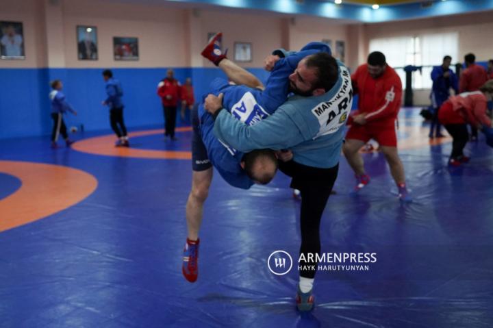 Open training session of Armenian national sambo team 
ahead of World Championships in Yerevan 