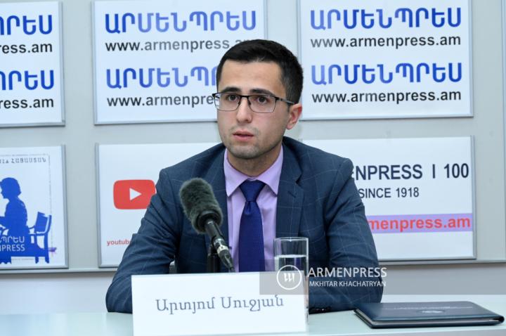 Пресс-конференция советника министра юстиции РА 
Артема Суджяна