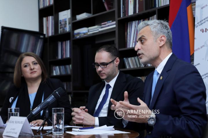 Press conference of Deputy Ministers of Education, Science, 
Culture and Sport Alfred Kocharyan and Daniel Danielyan