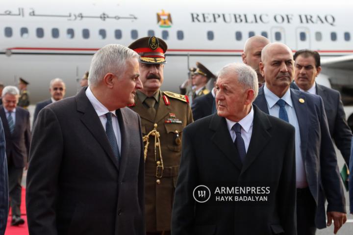 Irak Cumhurbaşkanı Abdül Latif Raşid Ermenistan'a geldi