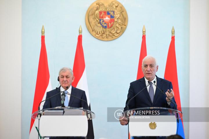 Ermenistan ve Irak cumhurbaşkanlarının basın toplantısı