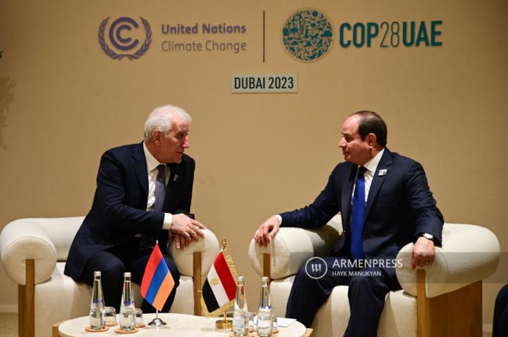 Meeting of Armenian and Egyptian presidents 