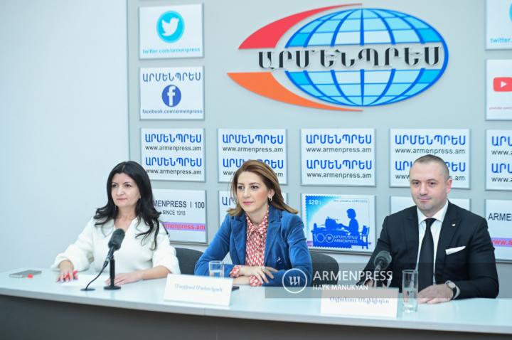 Press conference of Chief Executive Officer of the M. Target 
Group (Cyprus) Odysseas Melikides and Mariam Manukyan, 
the President of the Council of the International Business 
Relations 