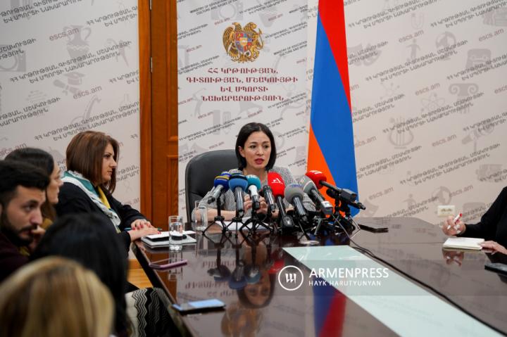 Press conference of Minister of Education, Science, Culture 
and Sport Zhanna Andreasyan 