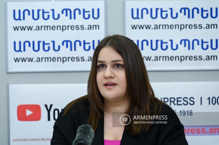 Press conference of Anna Karapetyan, Director of Special 
Creative Center for Children 