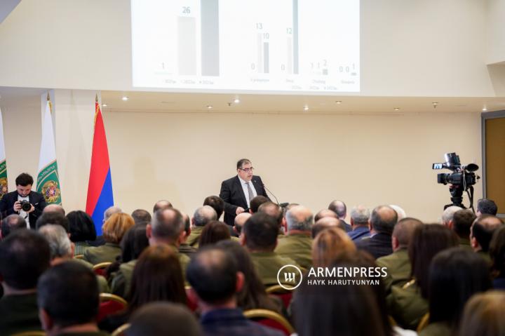 Ermenistan çevre koruma ve toprak altı inceleme 
kurumunun 2023 yılında yapılan işlerin sunumu