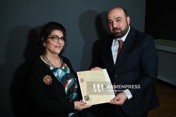 Ermeni Soykırımı'nın belgesel materyalleri Tarih Müzesine teslim edildi