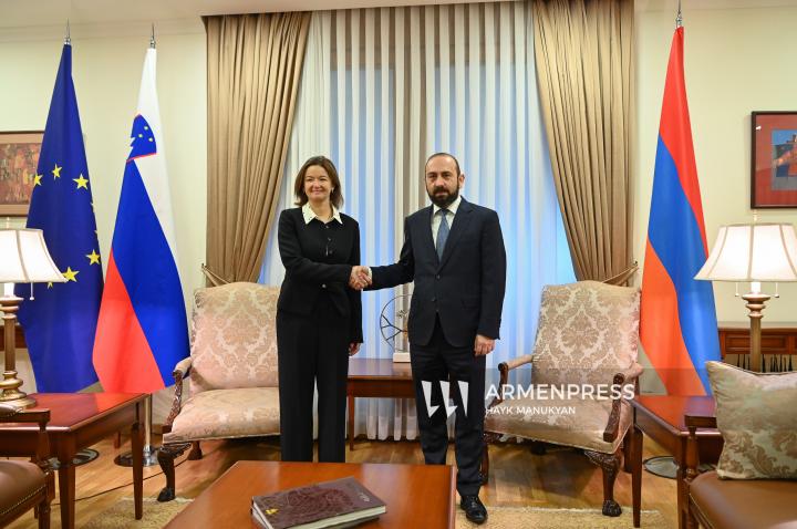 Հայաստանի և Սլովենիայի ԱԳ նախարարների  տետ-ա-տետ և ընդլայնված կազմով հանդիպումները