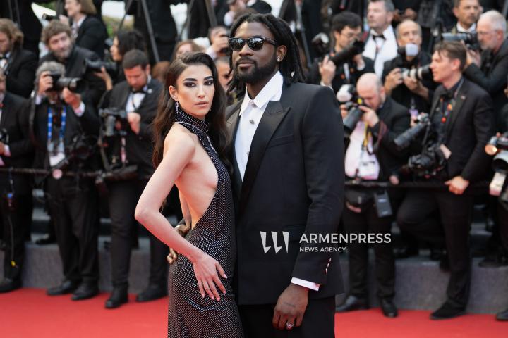 CANNES FRANCE - 16, May, 2025: Cast and crew attend the red carpet premiere of “EDDINGTON” by director Ari Aster, presented in Competition at the 78th annual Cannes Film Festival. Attendees include Joaquin Phoenix, Pedro Pascal, Emma Stone, Austin Butler, Luke Grimes, Deirdre O'Connell, Micheal Ward, Clifton Collins Jr., William Belleau, Cameron Mann, Matt Gomez Hidaka, Amélie Hoeferle, Landall Goolsby, Elise Falanga, and Robert Mark Wallace.