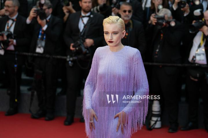 CANNES FRANCE - 16, May, 2025: Cast and crew attend the red carpet premiere of “EDDINGTON” by director Ari Aster, presented in Competition at the 78th annual Cannes Film Festival. Attendees include Joaquin Phoenix, Pedro Pascal, Emma Stone, Austin Butler, Luke Grimes, Deirdre O'Connell, Micheal Ward, Clifton Collins Jr., William Belleau, Cameron Mann, Matt Gomez Hidaka, Amélie Hoeferle, Landall Goolsby, Elise Falanga, and Robert Mark Wallace.