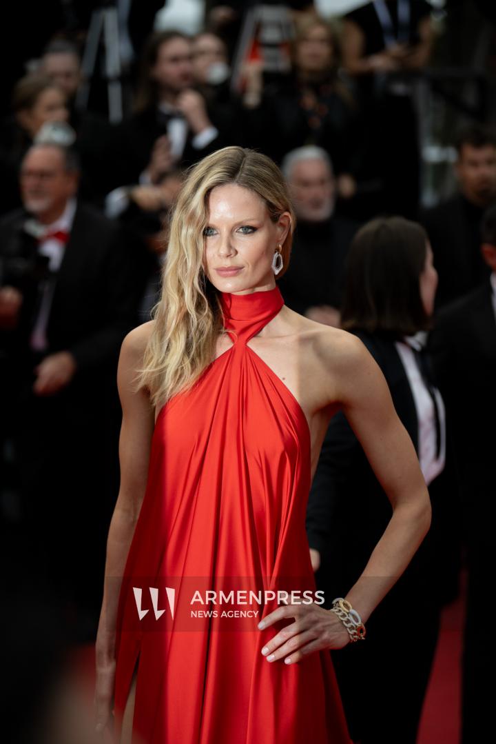 CANNES FRANCE - 16, May, 2025: Cast and crew attend the red carpet premiere of “EDDINGTON” by director Ari Aster, presented in Competition at the 78th annual Cannes Film Festival. Attendees include Joaquin Phoenix, Pedro Pascal, Emma Stone, Austin Butler, Luke Grimes, Deirdre O'Connell, Micheal Ward, Clifton Collins Jr., William Belleau, Cameron Mann, Matt Gomez Hidaka, Amélie Hoeferle, Landall Goolsby, Elise Falanga, and Robert Mark Wallace.