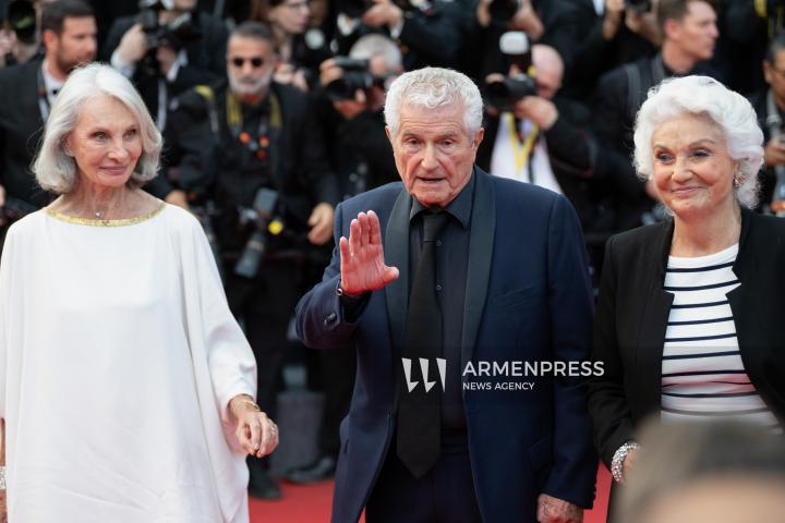 CANNES FRANCE - 16, May, 2025: Cast and crew attend the red carpet premiere of “EDDINGTON” by director Ari Aster, presented in Competition at the 78th annual Cannes Film Festival. Attendees include Joaquin Phoenix, Pedro Pascal, Emma Stone, Austin Butler, Luke Grimes, Deirdre O'Connell, Micheal Ward, Clifton Collins Jr., William Belleau, Cameron Mann, Matt Gomez Hidaka, Amélie Hoeferle, Landall Goolsby, Elise Falanga, and Robert Mark Wallace.