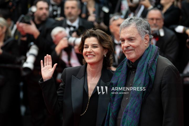 CANNES FRANCE - 16, May, 2025: Cast and crew attend the red carpet premiere of “EDDINGTON” by director Ari Aster, presented in Competition at the 78th annual Cannes Film Festival. Attendees include Joaquin Phoenix, Pedro Pascal, Emma Stone, Austin Butler, Luke Grimes, Deirdre O'Connell, Micheal Ward, Clifton Collins Jr., William Belleau, Cameron Mann, Matt Gomez Hidaka, Amélie Hoeferle, Landall Goolsby, Elise Falanga, and Robert Mark Wallace.