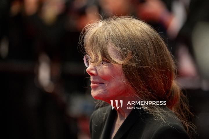 CANNES FRANCE - 17, May, 2025: Cast and crew of "Die, My Love" attend the red carpet premiere during the 78th Annual Cannes Film Festival at Palais des Festivals. The film, directed by Lynne Ramsay, features Jennifer Lawrence, Robert Pattinson, LaKeith Stanfield, Sissy Spacek, and Nick Nolte.