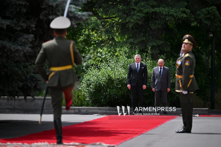 Official welcoming ceremony of Prime Minister of Slovakia Robert Fico