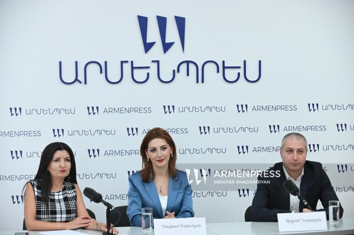 Conférence de presse de Mariam Manoukian, présidente du Conseil pour le soutien aux relations d’affaires internationales, et de Tigran Ghazaryan, directeur