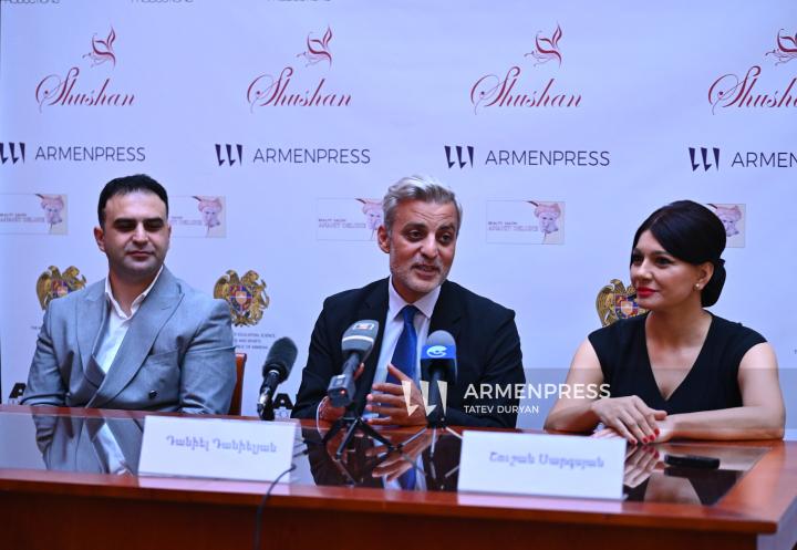 სომხეთის რესპუბლიკის განათლების, მეცნიერების, კულტურისა და სპორტის მინისტრის მოადგილე დანიელ დანიელიანის, კომპოზიტორ შუშან სარგსიანის და ვიოლონისტ ერიკ მანუკიანის პრესკონფერენცია