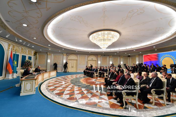 Press Conference of Armenian Prime Minister Nikol Pashinyan and Kazakhstan’s President Kassym-Jomart Tokayev in Astana