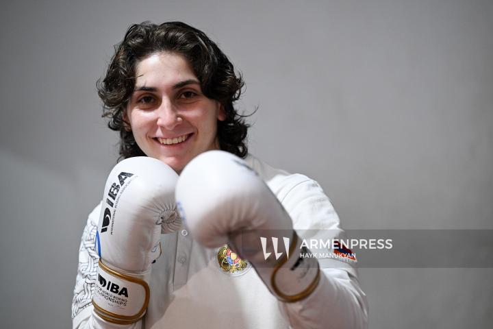 Elida Kocharyan, a member of Armenia’s women’s boxing team