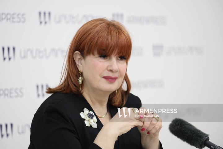 La conférence de presse de la directrice du festival théâtral « Armmono », Marianna Mkhitaryan