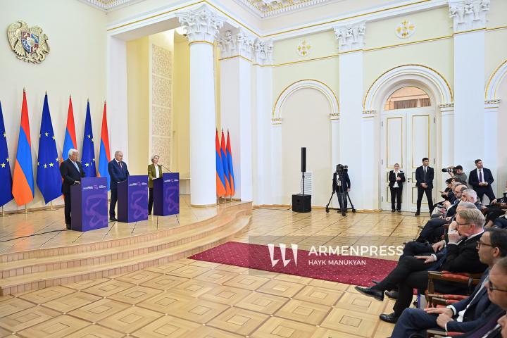 The EU–Armenia Summit at the Presidential Palace of the Republic of Armenia. Yerevan, Armenia. May 5, 2026.