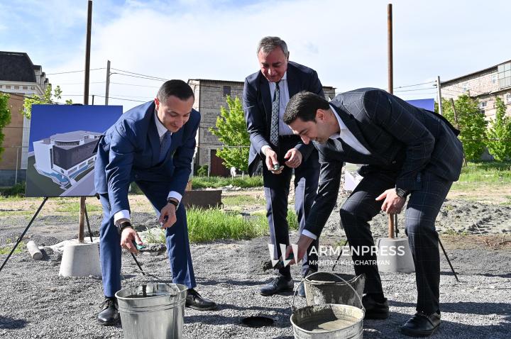 Մխիթար Հայրապետյան, Արմեն Բալդրյան, Էդուարդ Մուսայելյան. «Ինտտեգրալ Սոլյուշնս» տեխնոլոգիական նոր կենտրոնի հիմնարկեքի արարողությունը