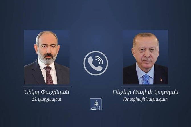 სომხეთის პრემიერ-მინისტრმა ფაშინიანმა თურქეთის პრეზიდენტს სატელეფონო საუბარი გამართა