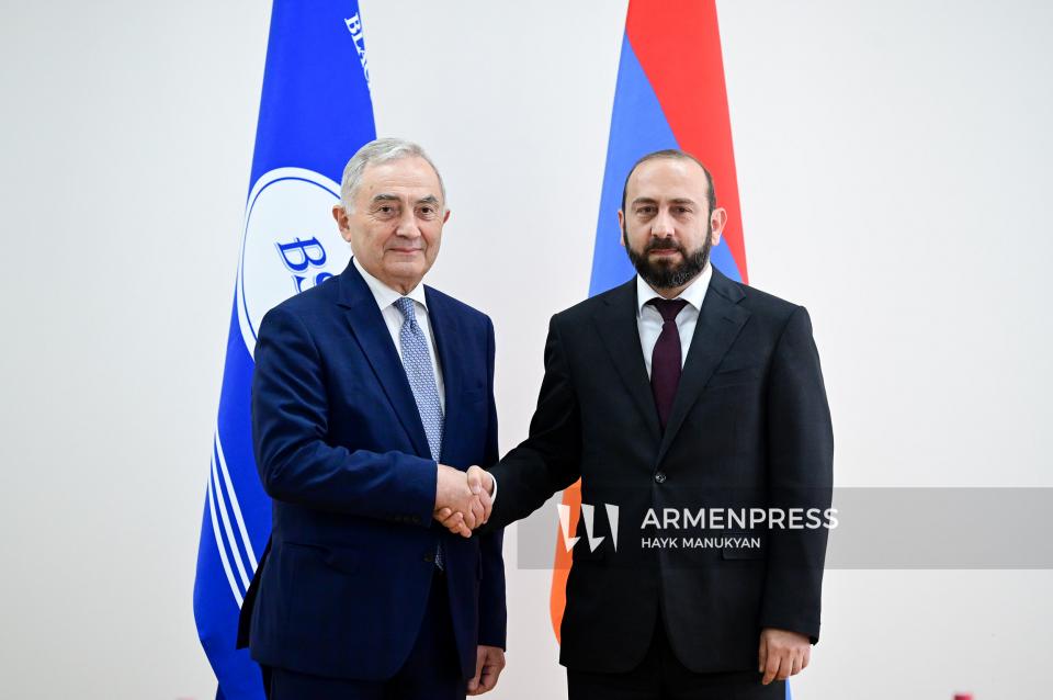 Foreign Minister Mirzoyan holds extended meeting with Secretary General of Black Sea Economic Cooperation