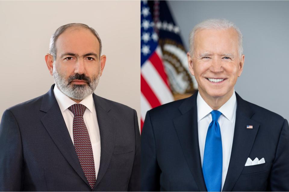 Armenia greatly values the role of the United States in the peace-building process in our region- Pashinyan to Joe Biden