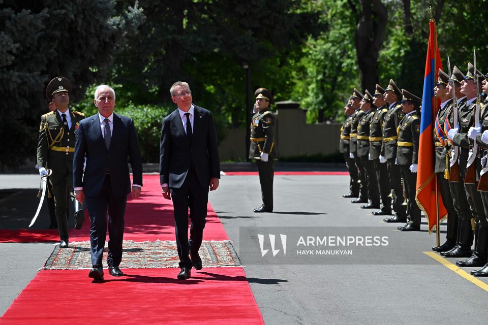 Լատվիայի նախագահ Էդգարս Ռինկևիչսի դիմավորման պաշտոնական արարողությունը