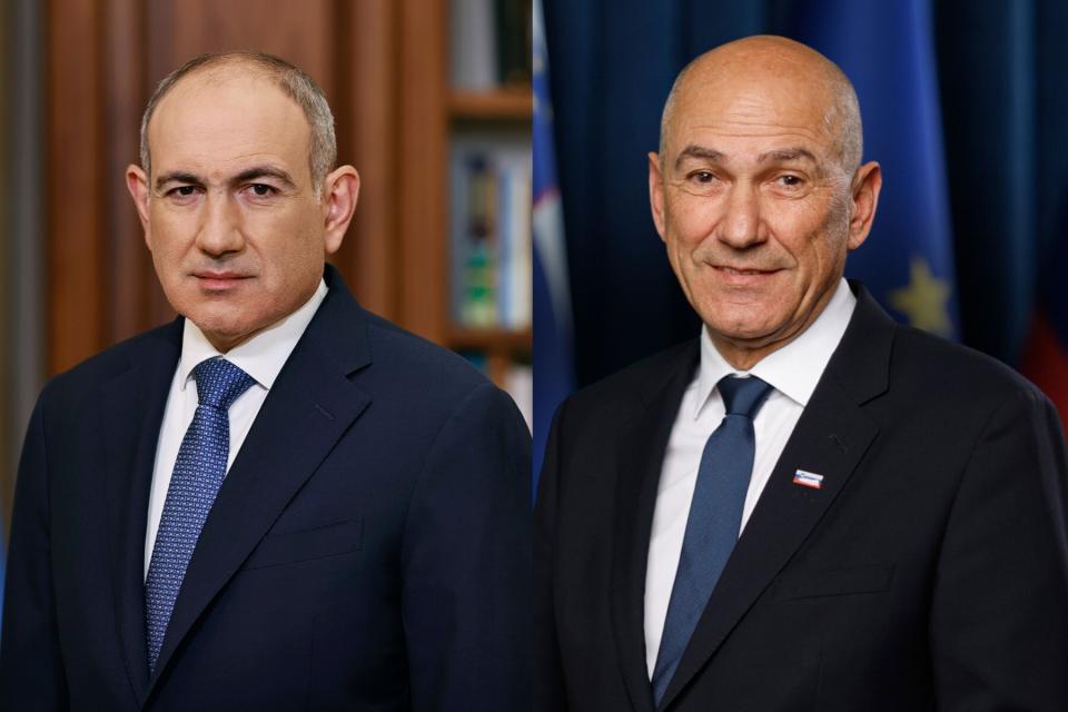 Премьер-министр Словении поздравил Никола Пашиняна по случаю переназначения на должность премьер-министра Армении
