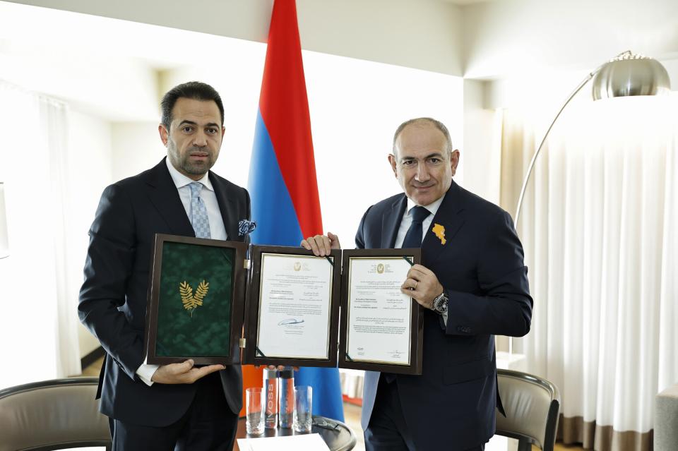 ՀՀ վարչապետը Նյու Յորքում հանդիպել է «Զայեդ» մարդկային եղբայրության մրցանակի գլխավոր քարտուղարի հետ