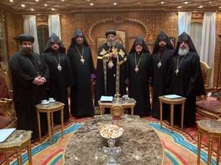 The delegation of the Mother See of Holy Ejmiatsin partook in the ordination ceremony of 
the new Pope of the Coptic Church