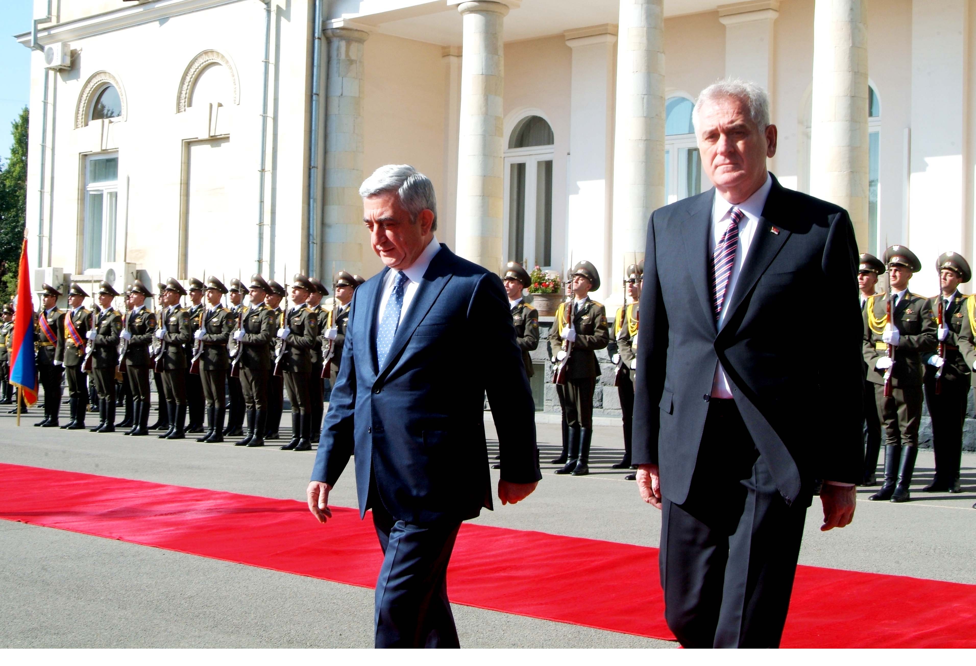 President Serzh Sargsyan meets Serbian President Tomislav Nikolic