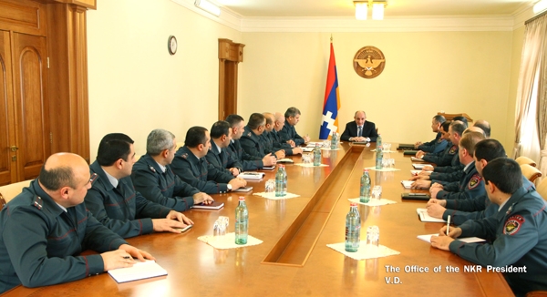 Karabakh President holds meeting with senior staff of Police